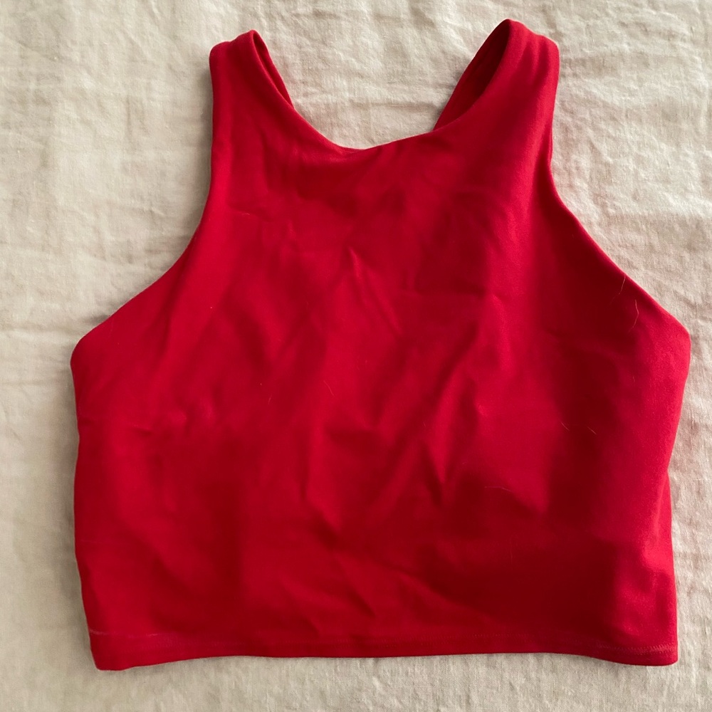Athleta Red Crop Top